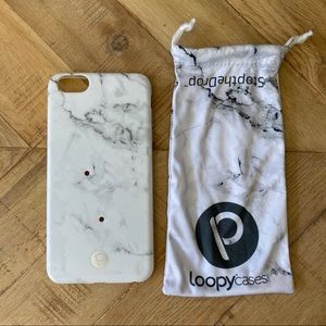Loopy Case iPhone 6 Plus or 6S Plus, White Marble